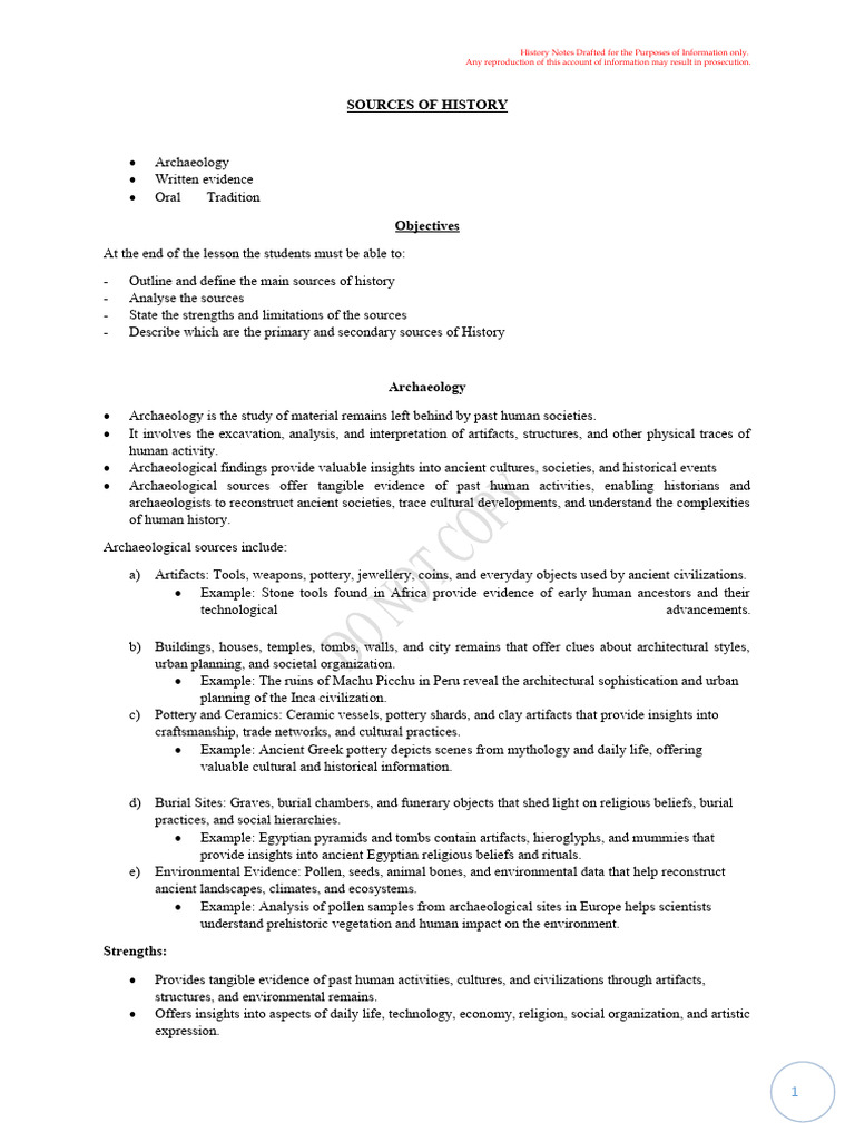 History O Level Notes ZIMSEC-1 | Download Free PDF | Archaeology | Oral ...