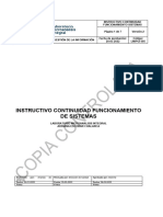 Instructivo Continuidad Funcionamiento Sistemas