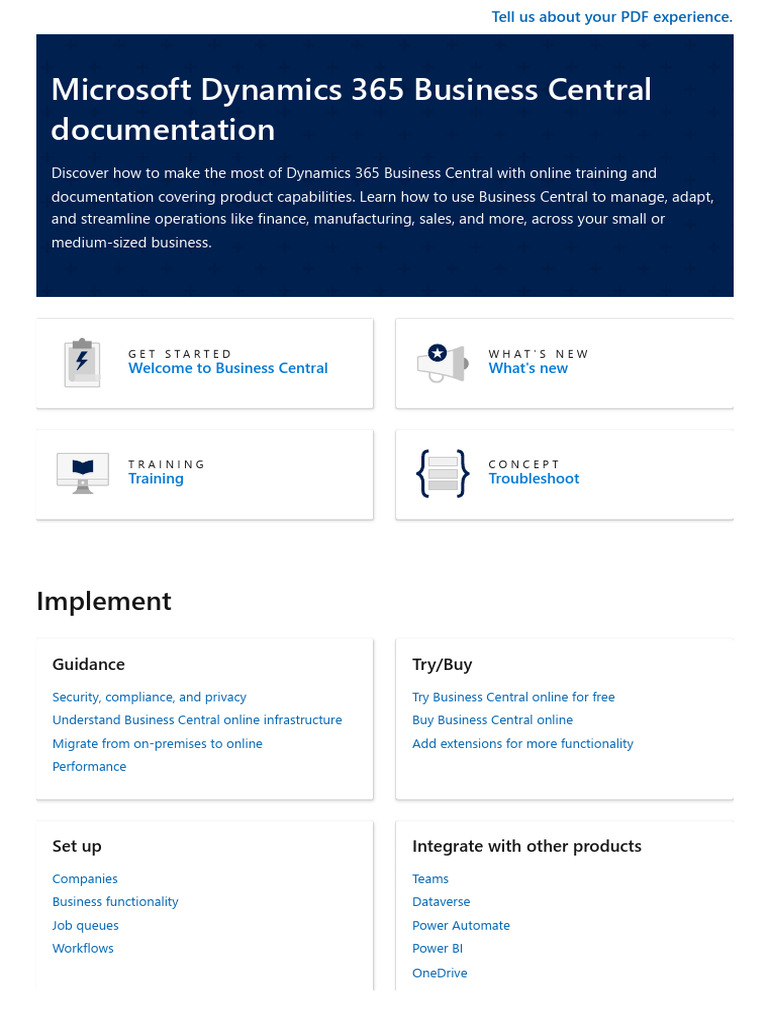 Dynamics365 Business Central | PDF
