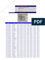 Prayer Time Schedule