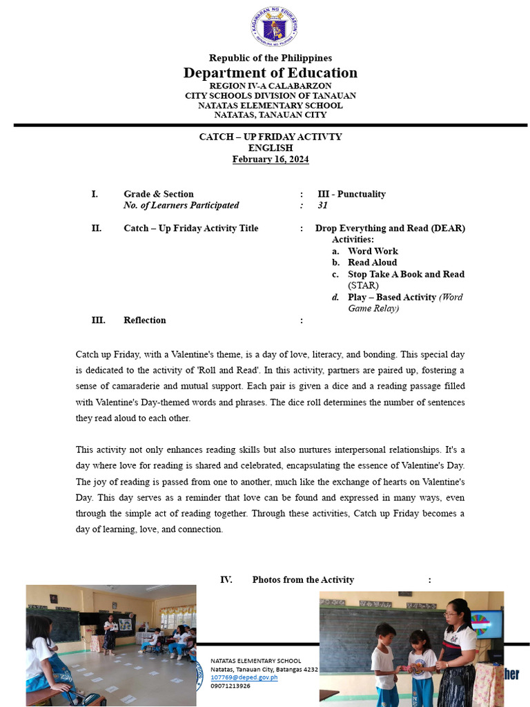 Feb 16 Catch Up Pdf Human Communication Learning