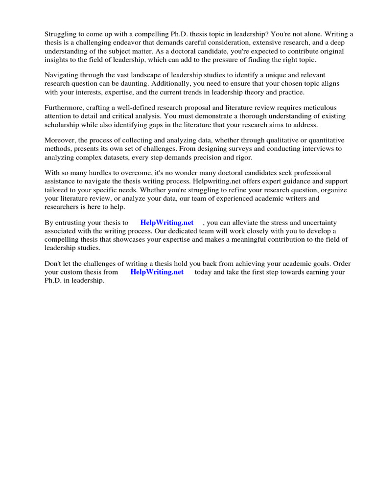 Phd thesis topics in leadership pdf thesis leadership