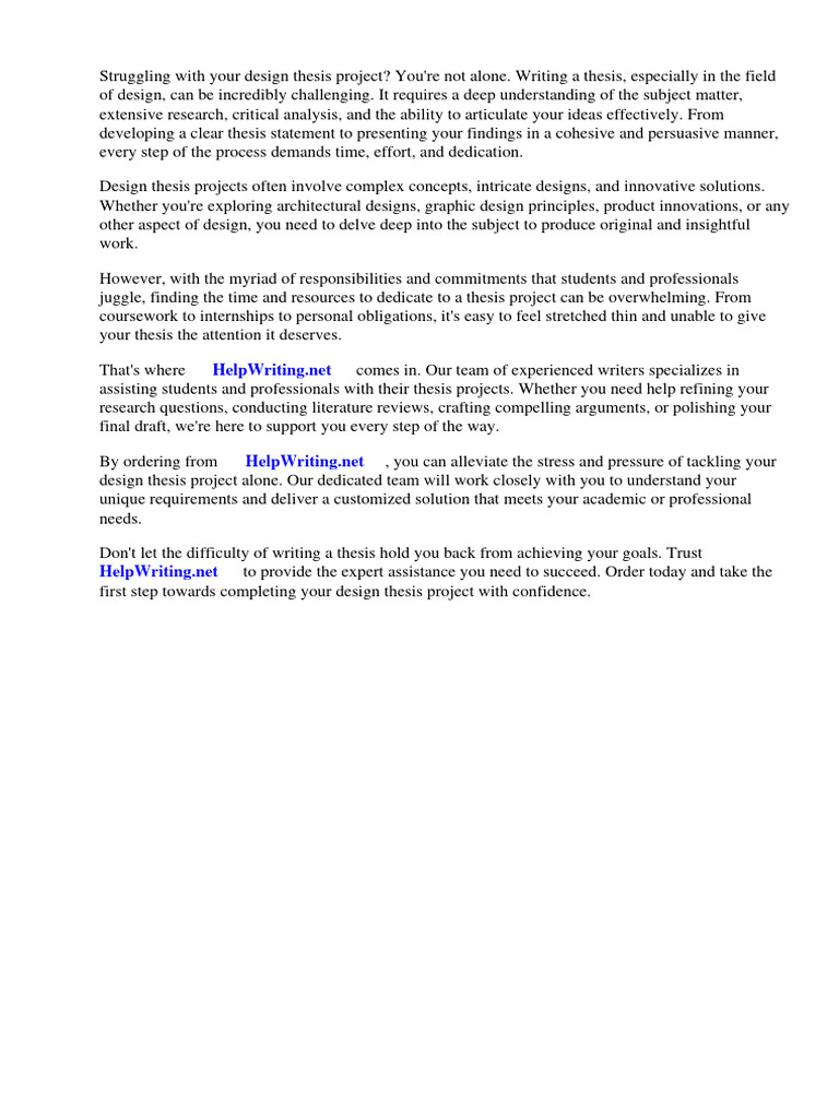 Design thesis projects pdf pdf