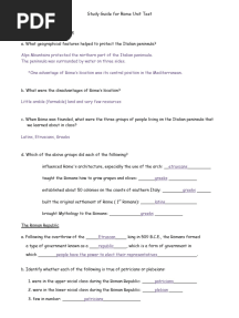 Study Guide Rome Unit Test Answer Key