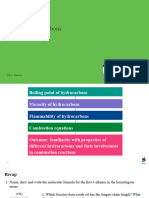 Uses of Hydrocarbons