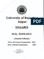 M.Sc. Zoology Annual Scheme 2023-24