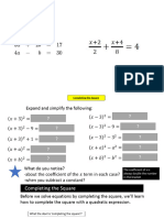 Complete The Square and Solve