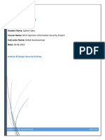 Assignement # 2 Analyze & Design Security Polices