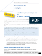 Enseñar Con Tecnologías Tramo 1: Los Saberes y Los Aprendizajes Con Tic: en Práctica y en Teoría