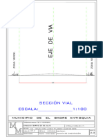 Eje de Via: Sección Vial ESCALA: - 1:100