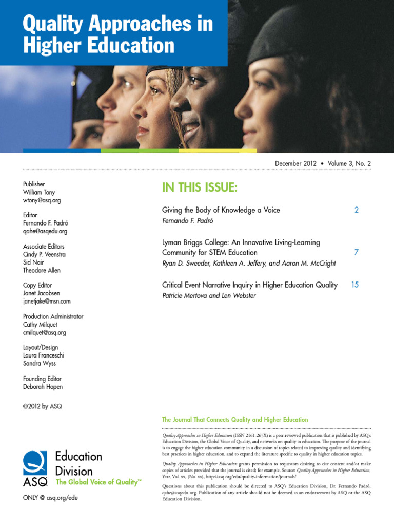 Quality in Higher Education Insights | PDF | Science | Pedagogy