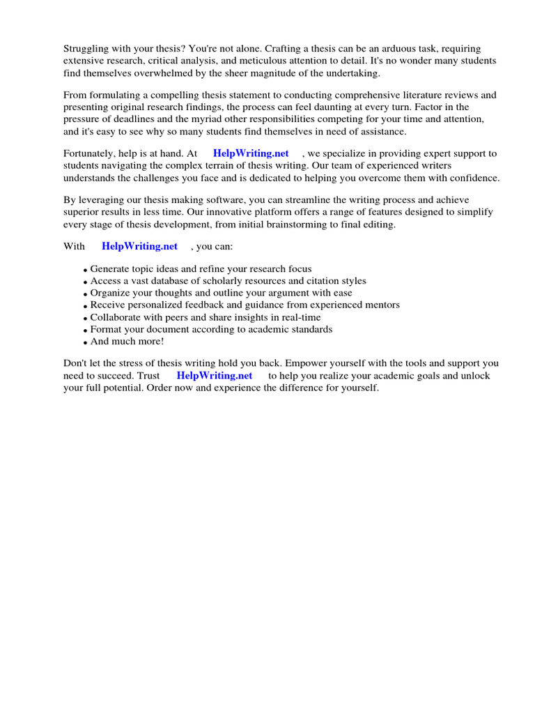 Thesis making software pdf