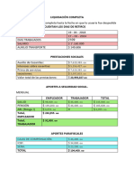 Liquidación COMPLETA Y CON RETIROS 