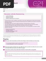 C21 L3+4 Academic Skills Worksheet Brainstorm