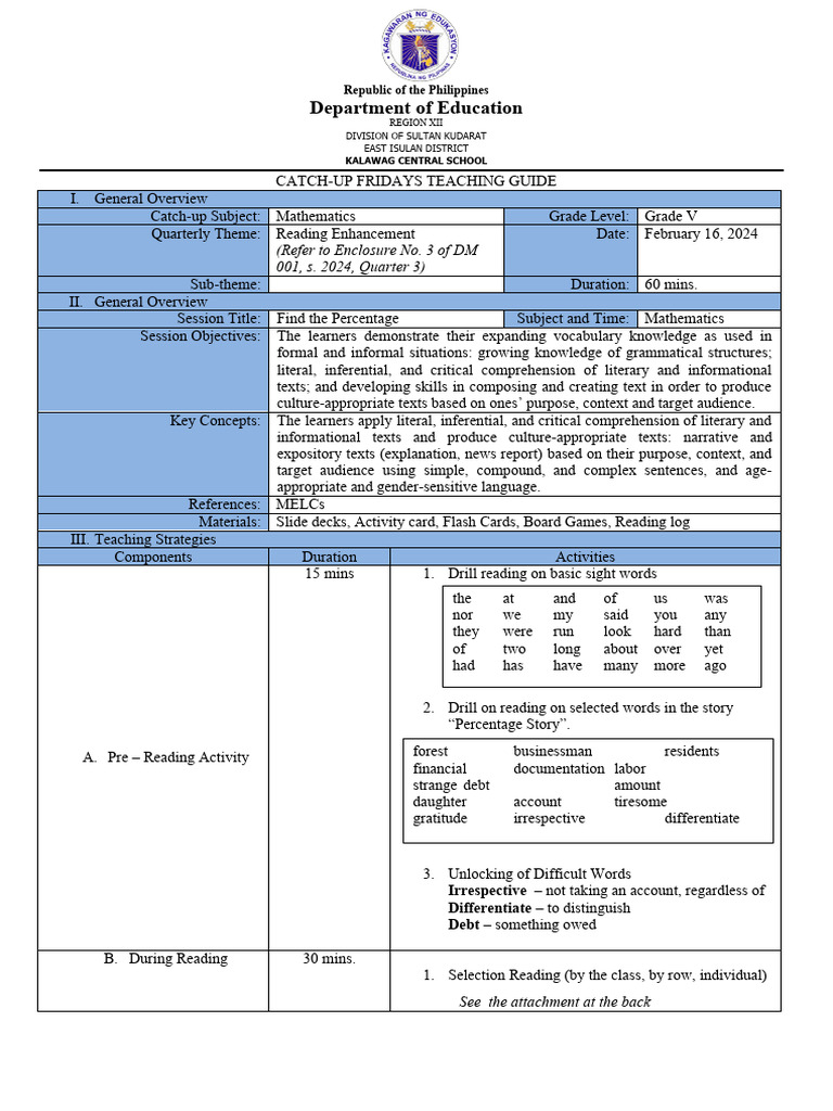 Nrp Math Pdf Reading Comprehension Linguistics
