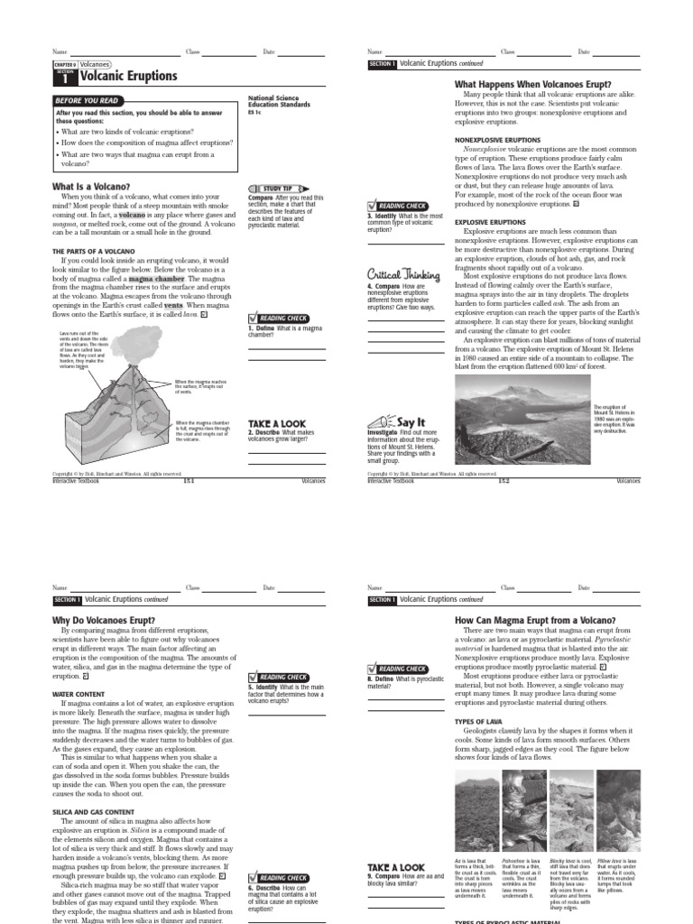 Understanding Volcanic Eruptions | PDF | Types Of Volcanic Eruptions ...