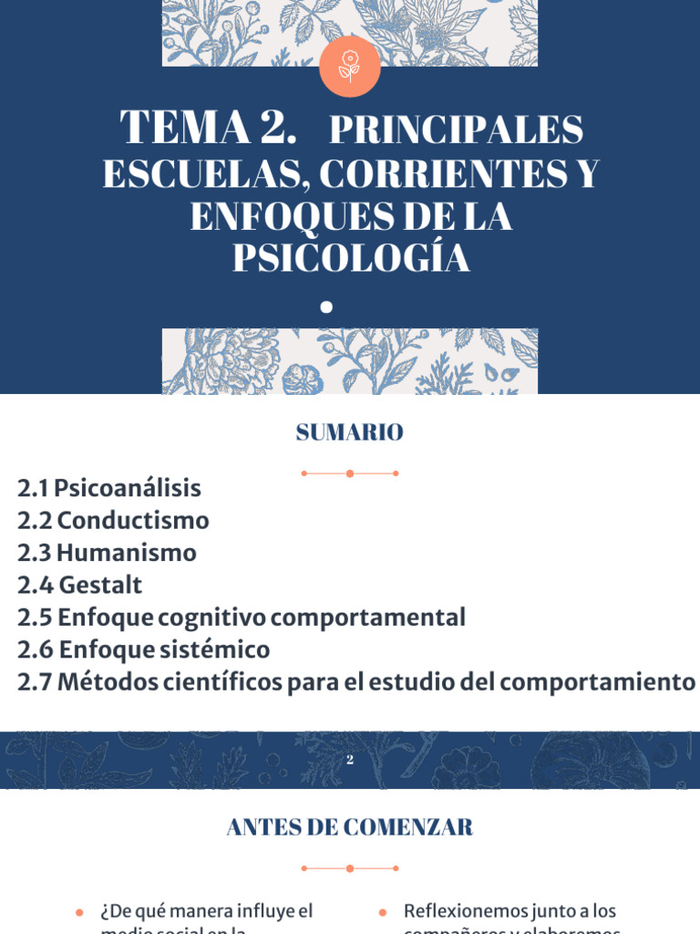 Escuelas y enfoques de la psicología | PDF | Psicoanálisis | Mente ...