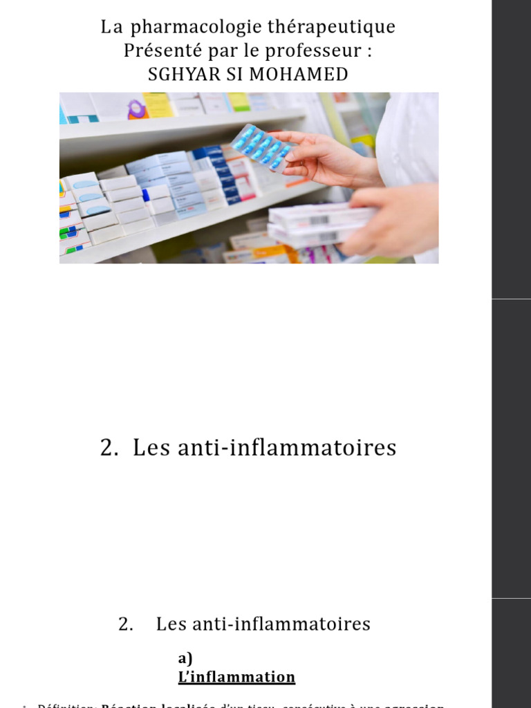 Les Anti-Inflammatoires | PDF | Inflammation | Anti-inflammatoire non ...