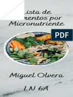 Lista de Alimentos Por Micronutriente