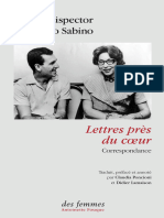 Lispector, C. Lettres Prés Du Coeur