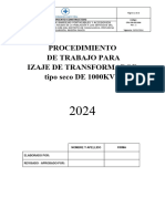 Procedimiento para Izaje de Transformador de 1000 KVA