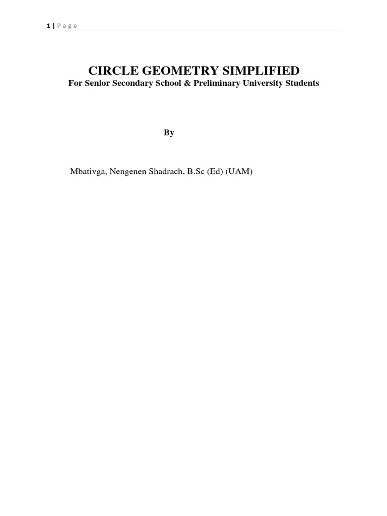 Circle Geometry Simplified | PDF | Circle | Perpendicular