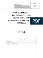 Procedimiento de Desmontaje de Transformador de 1000 KVA