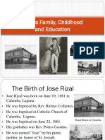 Rizals Family Childhood and Education