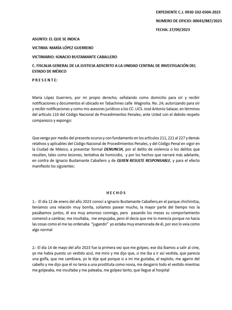 Denuncia de PP | PDF | Justicia | Crimen y violencia
