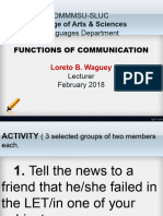 2 Functions of Communication