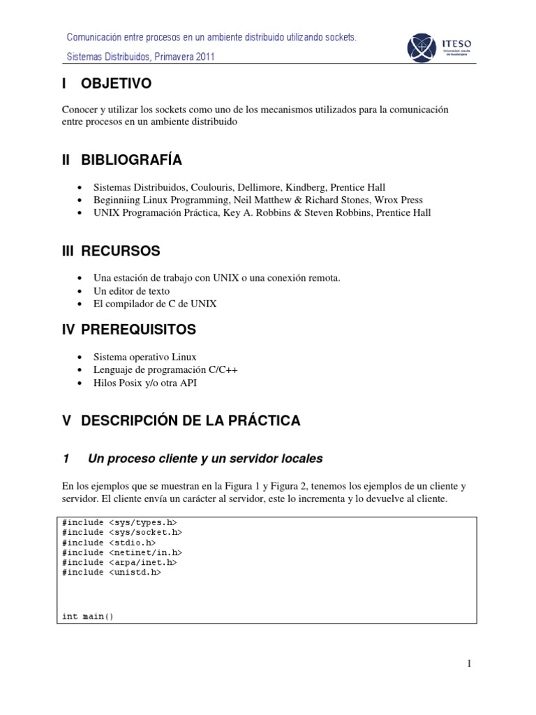Comunicación de Procesos con Sockets | PDF | Zócalo de red | Servidor ...