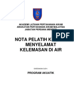 Nota Menyelamat Kelemasan Di Air