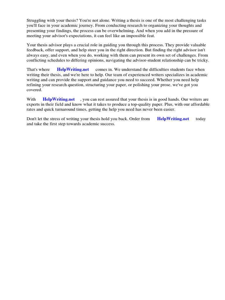 Navigating Thesis Advisor Relationships | PDF | Thesis | Doctor Of ...