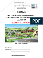 Educ. 6 Module-Student's Worksheet