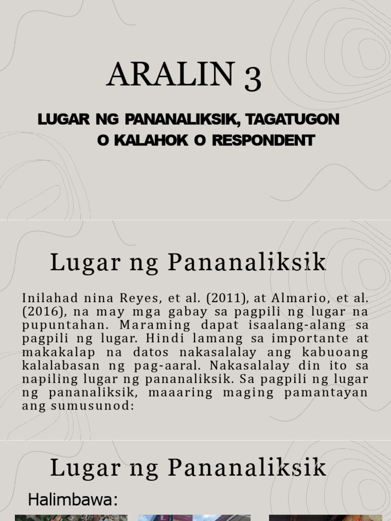 Aralin 3 | PDF