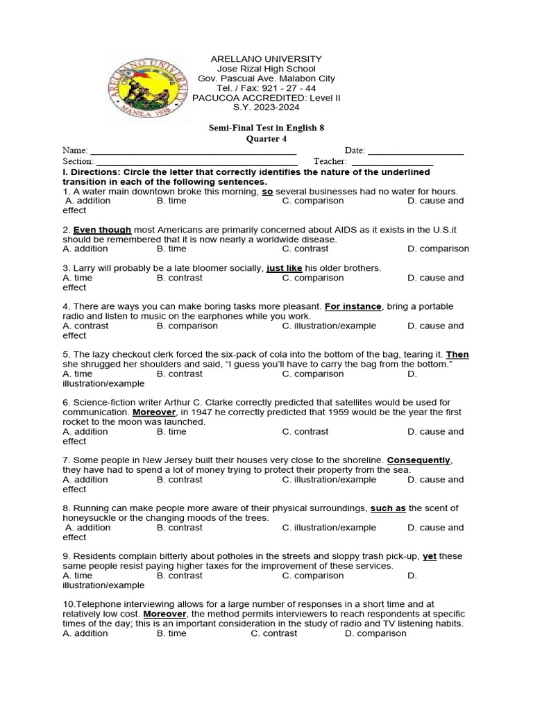 Sample Test Paper | PDF | Sita