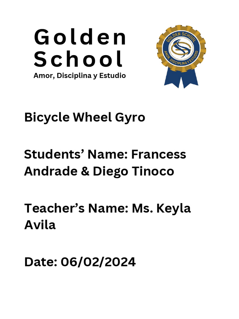 Bicycle Wheel Gyro PDF Gyroscope Physics