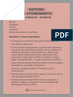 Roteiro de Atendimento: 1 Consulta - Divórcio