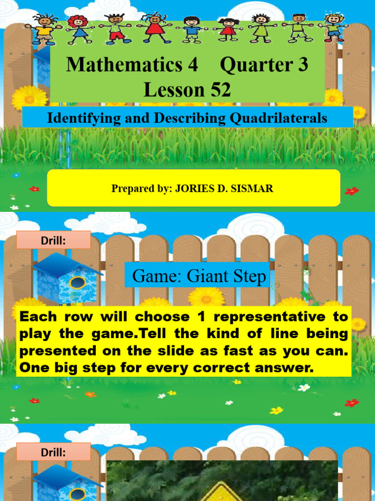 Identifying Quadrilaterals in Class 4 | PDF | Rectangle | Elementary ...