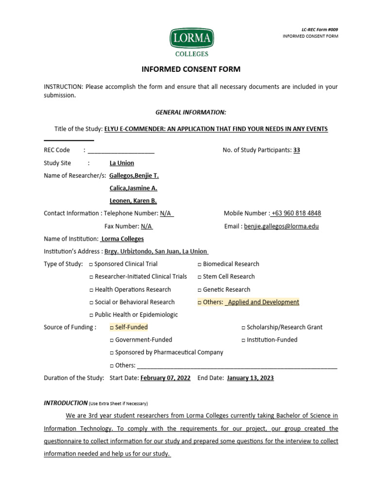Informed Consent | PDF | Sampling (Statistics) | Clinical Trial