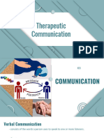 Lesson 4 Therapeutic Communication