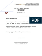 Colegio Oton Salazar Mendizabal Reporte de Sismo 22 Septiembre 2022