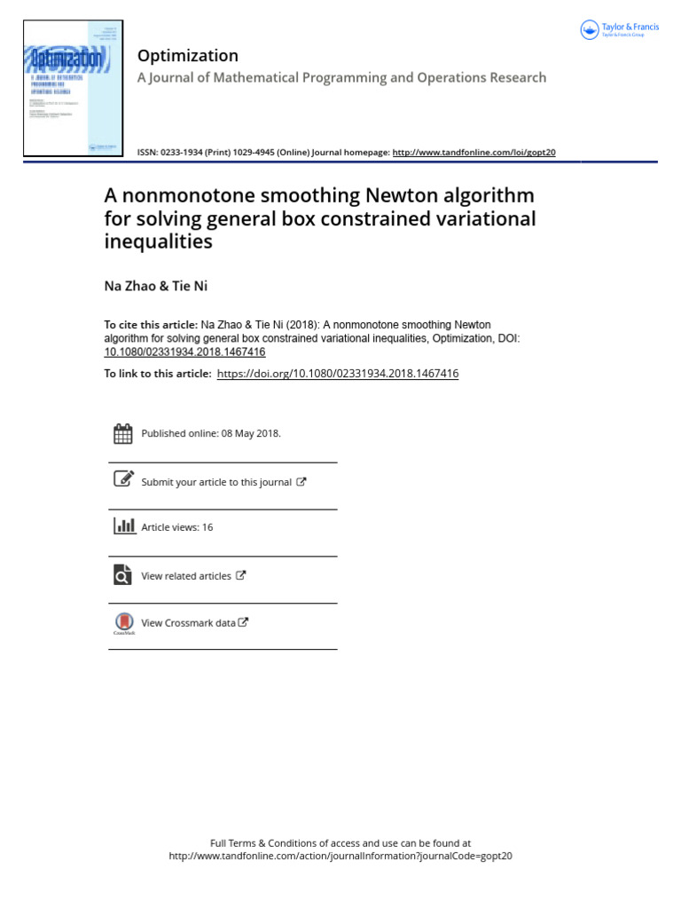 A Nonmonotone Smoothing Newton Algorithm For Solving General Box ...