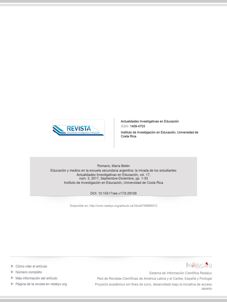 Medios y Educación en Secundaria Argentina | PDF | Enseñando | Conocimiento