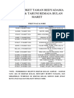 Piket Taman Redyadama Maret 2024