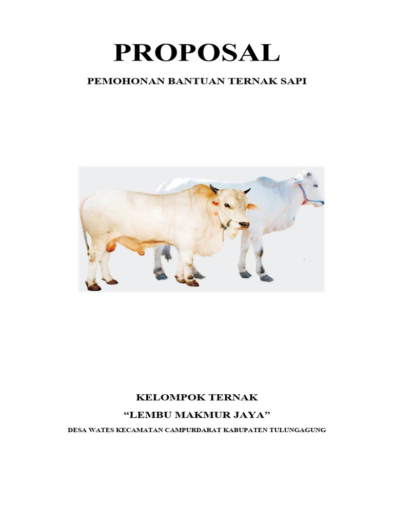Proposal Bantuan Ternak Sapi 2020 | PDF | Kesehatan Holistik ...
