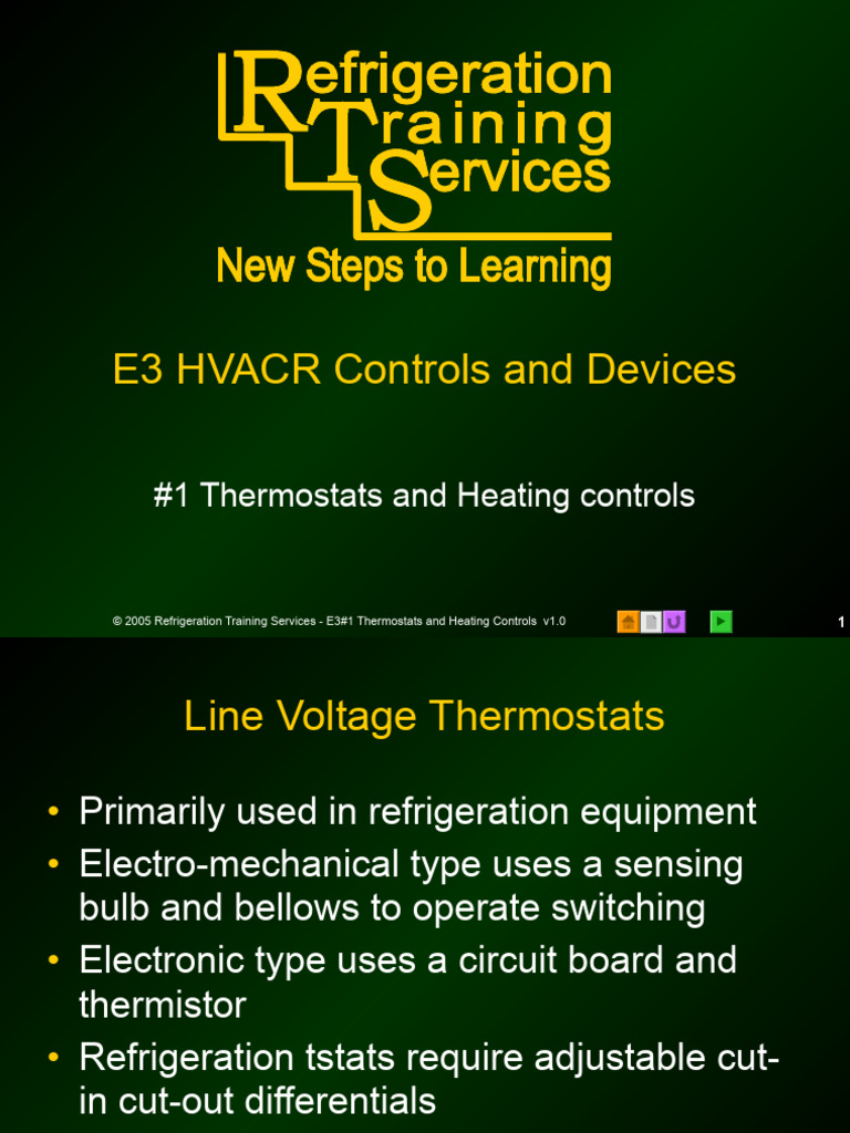 E3 hvacr controls and devices pdf thermostat equipment