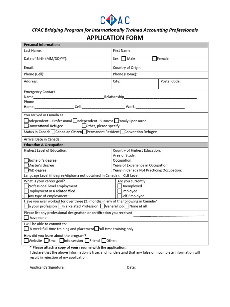 Accounting program application form 1 4 pdf academic degree