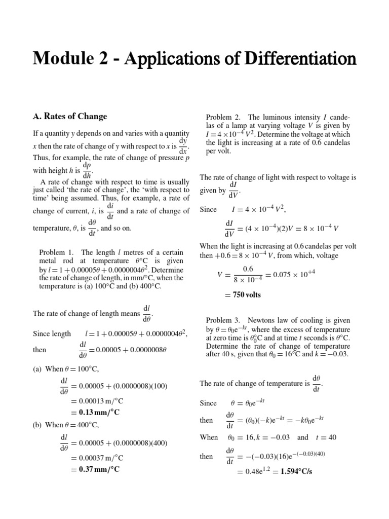 Module-2 Calculus 1 | Download Free PDF | Area | Acceleration