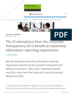 Understanding The 23 Exemptions From The CTA Reporting Requirements - Wolters KL